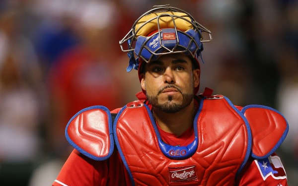 Rangers catcher Geovany Soto hasn't played more than 100 games in a season since 2011. (Ronald Martinez/Getty Images)